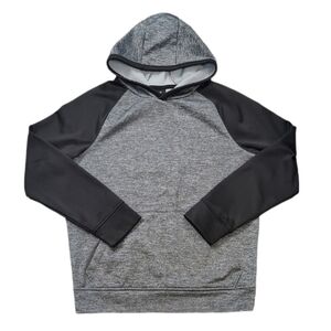 The Children's Place Sport Boys Gray  Black Performance Hoodie Youth XXL 16